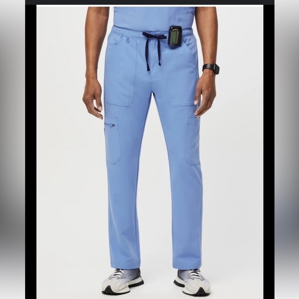 FIGS Cario Cargo Blue Pants